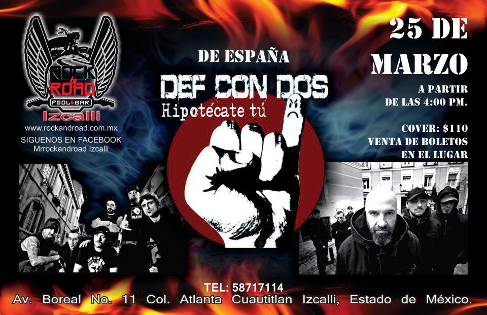DEF CON DOS EN MEXICO
CUAUTITLAN IZCALLI
25 DE MARZO DE 2012 


POR.-  VEREWAIS ALVARADO.


ESTA BANDA ESPAÑOLA, CON UNA GRAN TRAYECTORIA, VIS...
